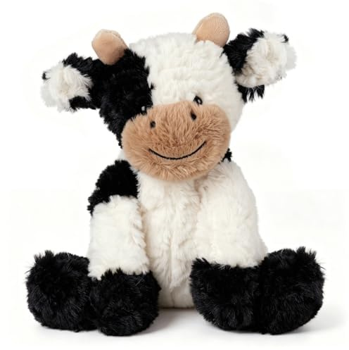 Hopearl Kuschelige Kuh Aus Weichem Plüsch - Niedliche Milchkuh Als Kuscheliges Geschenk Für Jungen, Mädchen & Kinder (22,9 cm)