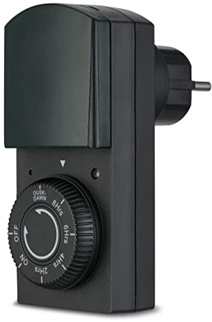 REV Zeitschaltuhr Aussenbereich IP44 mit Dämmerungsfunktion. Countdown Funktion: 2-4-6-8h, 1150W, 230V~, 50Hz, 1-polig, Dauerbetrieb, manuelles Schalten