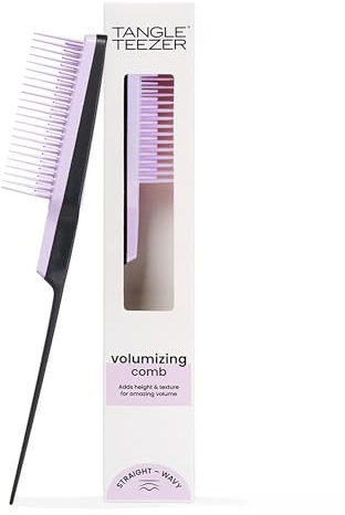 Tangle Teezer The Ultimate Volumizer Haarbürste für alle Haartypen – Verleiht Volumen & Textur – Sanfter Kamm für das Hochfrisieren von Haaren, minimiert Schäden – Schwarz & Lila