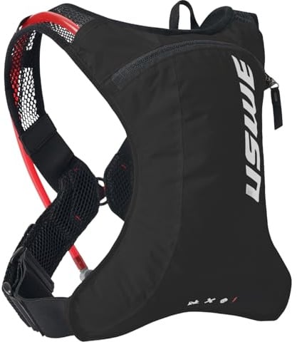 USWE Race 2.0, ultraleichter Trinkrucksack mit 2,0 l Wasserblase, auslaufsichere Packung für Kies, MTB, Laufen, Wandern, Radfahren, Radfahren für Männer, Frauen (Schwarz, 2 L)