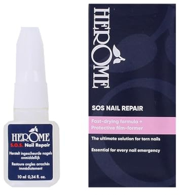 Herome SOS Nagelkleber (SOS Nail Repair) - Reparatur Für Eingerissene Nägel - 10ml.