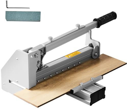 VEVOR Laminatschneider 12mm Schnitttiefe Laminatknacker Aluminium-Legierung Schneidegerät Winkelschneiden Vinylschneider Laminatböden elastische Kunststoffböden (LVP, SPC, WPC, VCT, Vinylböden)