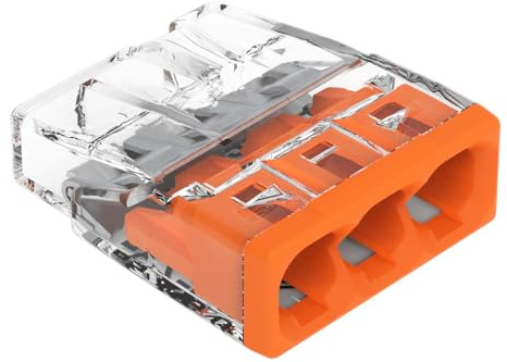 WAGO Verbindungsklemmen 2273-203 | 3 Leiter, bis 2,5 mm², 100 Stück, COMPACT Verbindungsklemme für eindrähtige Leiter, bestätigte Anwendungssicherheit, kleinstmögliche Bauform