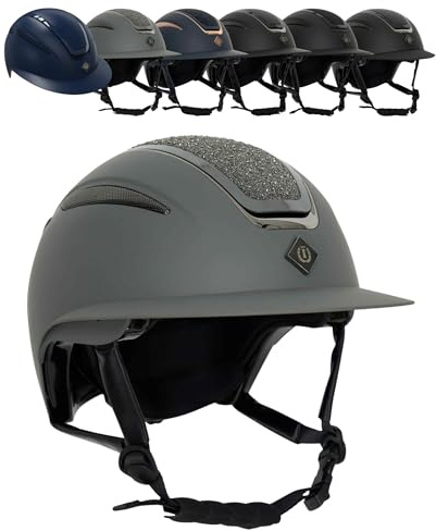 RL24 - Reithelm IRHOlania Deluxe – viele Farben – Gr. S, M & L | Reitkappe Kinder, Damen & Herren – großes Visor & optimales Belüftungssystem – Helm zum Reiten