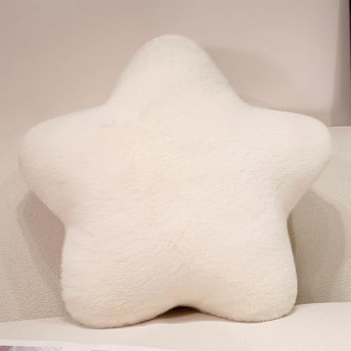 Bettschlange Kuschelkissen Kinder, Stern Kinderkissen, Weiche Flauschige Sternenkissen, Kissen Kinderzimmer Sternform Dekokissen für Mädchen & Jungen Zuhause Schlafzimmer,Weiß,50x50cm