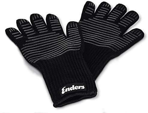 Enders® Grill Handschuhe aus feuerfestem Aramid, 8785, hitzebeständig, Handschuhe für Gas-Grill, BBQ, Backofen, Kamin, sicher und bequem, 2 Stück (1er Pack)