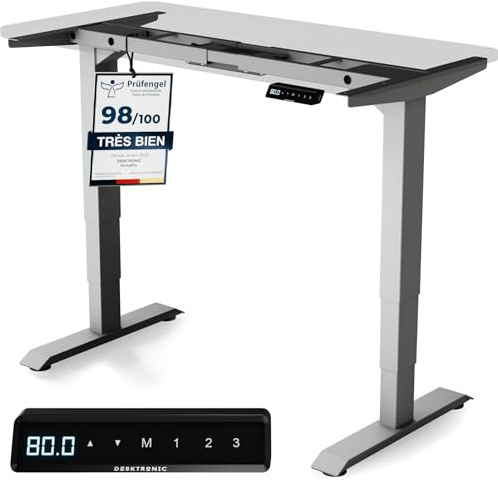 Desktronic HomePro Höhenverstellbarer Schreibtisch Gestell - Schreibtisch Höhenverstellbar Elektrisch mit Flüsterleisem Dual-Motor & Touchscreen - Hohe Tragfähigkeit - Stehtisch