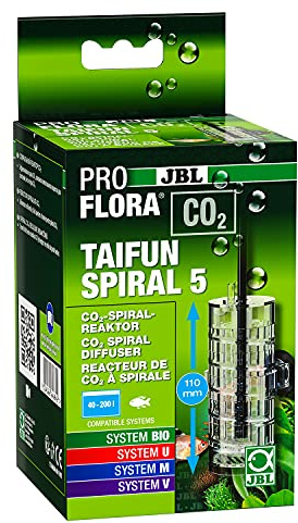 JBL PROFLORA CO2 TAIFUN SPIRAL 5, CO2-Reaktor, Für Süßwasser-Aquarien bis 200 l, Inkl. Schlauch