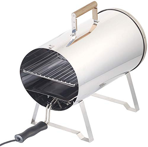Rosenstein & Söhne Tischräucherofen: Elektro-Tisch-Räucherofen & Smoker, Edelstahl, 1.100 Watt, bis 250 °C (Tischräucherofen elektrisch, Edelstahl-Räucher-Ofen, BBQ)