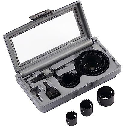 Bosch 11 tlg. Lochsägen Set (für Hart und Weichholz, furniertes Holz, Ø 22-68 mm, Zubehör Bohrmaschine)