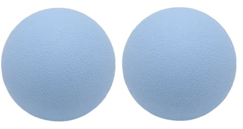 Massageball Faszienball Hart in Lacrosse Ball Größe für Rücken Beine Füße Hände. Triggerpunktball für Tiefengewebsmassage Myofasziale Muskel Entspannung Plantarfasziitis Yoga Pilates 2 Stück (Blau)