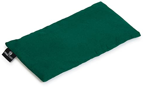 Yoga Studio organisches Augenkissen, 23 x 12/13 cm, Bio-Lavendel- und Leinsamenduft, Yogakissen für müde Augen und Kopfschmerzen, moosgrün