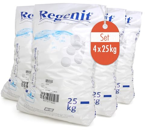 4 x 25 kg (100 kg) Regenit® Siedesalztabletten zur Regenerierung von Wasserenthärtungsanlagen