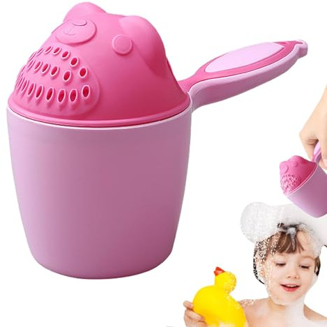 Baby Haarwaschbecher Badebecher zum Haare Waschen Baby Bad Wasserfall Rinser Becher Shampoo Spülbecher Tasse Für Haarwäsche mit Griff zum Waschen von Babyhaaren