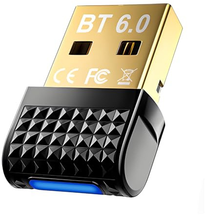 SHUBEIEUMI Bluetooth 6.0 Adapter für PC, Plug & Play, für Windows 11/10/8.1, USB Bluetooth Stick für Maus, Tastatur, Kopfhörer, Handy, Controller