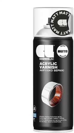CL COSMOS LAC Klarlack Spray matt transparent & wasserfest - 400 ml - Acryl Lack Sprühlack Lackspray für Kunststoff, Metall, Holz, uvm.