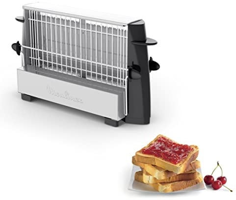 Moulinex A15453 Multipan Toaster, 760W, Schwarz/Edelstahl, 4 Scheiben