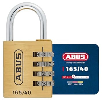ABUS Zahlenschloss 165/40 - Vorhängeschloss aus Messing - mit individuell einstellbarem Zahlencode - Kofferschloss / Spindschloss - ABUS-Sicherheitslevel 4
