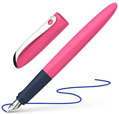 Schneider 162119 Wavy Füller (für Rechts- und Linkshänder, mit Anfängerfeder) pink