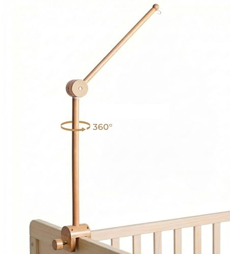 Mobile Halterung Holz für Babybett, Mobile Halterung Wickeltisch für Kinderzimmer-Dekoration, Angepasst Mobile Halter Gestell Stange für Aufhängung Windspiele Bettglocke, Baby Bett Spielzeuge