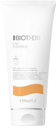 Biotherm Eau d'Energie Shower Gel, erfrischendes Duschgel mit Life Plankton und ätherischen Ölen aus Orange und Zitrone, pflegende Duschseife für Damen, für ein frisches Körpergefühl, 200 ml