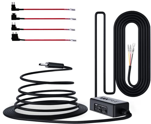 VANTRUE USB-C Hardwire Kit mit 2 Stufen und Acc Kabel für alle Dashcams, 12V/24V zu 5V, Sicherungshalter mit Niederspannungsschutz, 24Std. Parkmodus, kompatibel mit Anderer USB-C Dashcam
