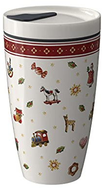 like. by Villeroy & Boch – Toy's Delight To Go Becher Weihnachten Bunt 350 ml, Spülmaschinenfest, Mikrowellensicher, Kaffeebecher Weihnachten, Weihnachtsbecher, Premium Porzellan