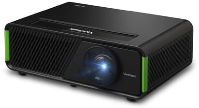 ViewSonic X2-4K Pro Echter 4K HDR Kurzdistanz Beamer mit Google TV, 2500 ANSI Lumen, 240 Hz, 4.2 ms Eingabeverzögerung, Auto Keystone, 60000 Stunden LED-Lebensdauer, für Heimkino & Gaming
