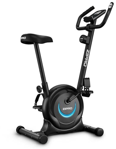 ZIPRO Ergometer Heimtrainer Fahrrad mit 8-Stufigem Magnetwiderstand, Smartphone-Halter, LCD-Monitor, Verstellbarem Sattel, Hometrainer Fahrrad für Cardiotraining zu Hause, Leichtes Fitnessbike