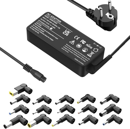 Universal-Ladegerät für Laptop, 90 W, mit 16 Tipps, Netzteil, kompatibel mit HP Dell Len-OVO Acer ASUS IBM Samsung Toshiba Sony Gateway Notebook Ultrabook Chromebook