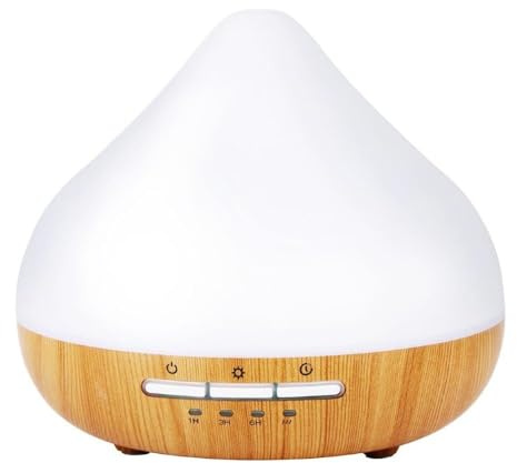 Grundig Aroma Diffuser Luftbefeuchter 300ml - Elektrischer Duftöl Diffuser Mit LED-Licht und Timer - Diffusor Für Ätherische Öle - Ohne Kabel - Weiß