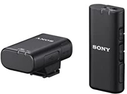 Sony ECM-W2BT, 1 Sender, 1 Empfänger, Kabelloses Mikrofon, 200m Reichweite, 9h Akkulaufzeit, Ideal für Kameras, Geräte mit 3.5mm Audio, Podcast, Streaming, Interviews