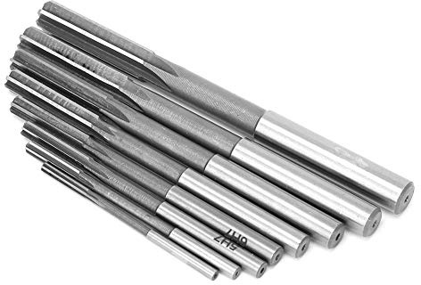 8-teiliges Spannreibahle-Set, Reibwerkzeug Reibahle aus Hochgeschwindigkeitsstahl Bohrer Reibahlen Gerader Schaft Hochgeschwindigkeits-Stahl H7-Reibahle Hochgenaues Reibwerkzeugzubehör