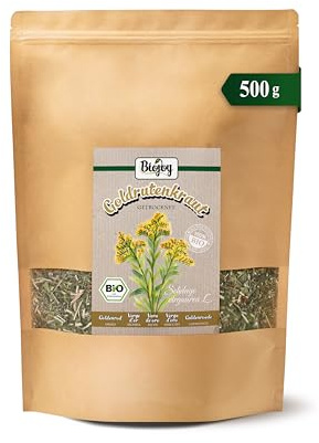 Biojoy BIO-Goldrutenkraut Tee (500 g), Goldrutentee, getrocknet und geschnitten (Solidago virgaurea)