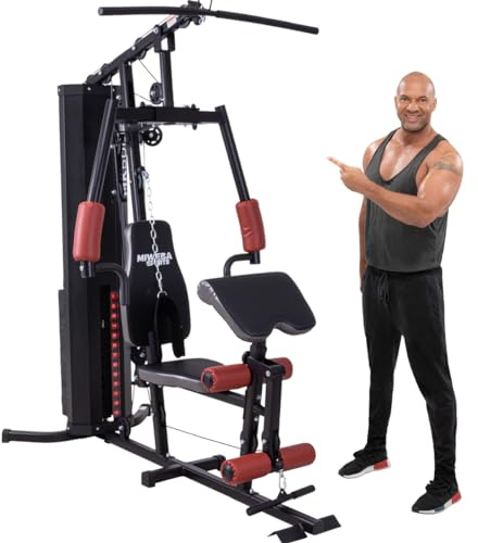 Miweba Sports Kraftstation MK500 | 60 kg Gewichte - Fitnessgeräte für Zuhause - Fitness - Heimtrainer - Bauchtrainer - Hometrainer - Butterfly - Bodybuilding - Krafttraining - Homegym - Fitnessstation