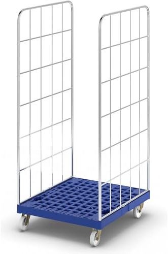 kaiserkraft | Rollbehälter mit Kunststoff-Rollplatte | 2-seitig, BxT 724 x 815 mm, Nutzhöhe 1650 mm