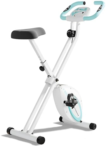Ultrasport Heimtrainer Fahrrad Klappbar I Hometrainer Fahrrad Klappbar Extra Leise bis 130 KG mit Komfort-Sattel I Ergometer Heimtrainer, Fitnessbikes, Indoor Bike, Trimmrad
