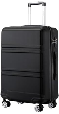 KONO Koffer Trolley Reisekoffer aus ABS+PC – Leichter Hartschalenkoffer mit 4 Zwillingsrollen und TSA-Schloss, Stabiler Rollkoffer für Flugreisen, Business und Familienurlaub