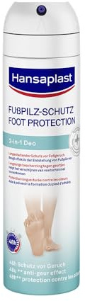 Hansaplast Fußpilz-Schutz 2in1 Deo (150 ml), antibakterielles Fußdeo mit 48h Schutz vor Fußgeruch, Fußspray zur Vorbeugung von Fußpilz