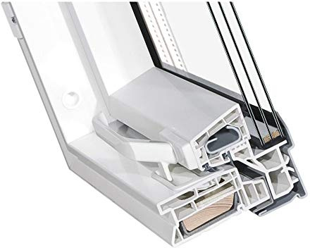 Kunststoff Dachfenster 55x98 cm OptiLight Energie von FAKRO Konzern | mit 3-fach Verglasung, Lüftungsblende und Eindeckrahmen | Schwingfenster von FAKRO Gruppe