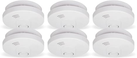 ELRO FS1510 | 6-teiliges Rauchmelder-Set | Magnetisches Befestigungsset | 10 Jahre Batterie | Entspricht der europäischen Norm EN14604 | Weiß | 6 Stück