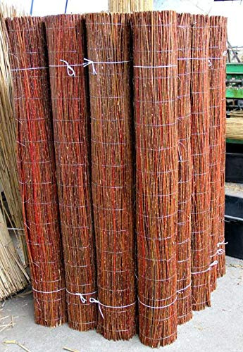 Lorek Weidenmatte natürlicher Sichtschutz Zaun Sichtschutzmatte Premium in 22 Größen (160 x 500 cm) · Weidenzaunmatte für Garten und Terrasse Balkon Sichtschutz Weidenzaun