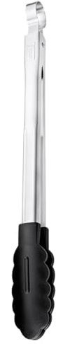 Lurch 33429 All-In-One Zange/Küchenzange mit Antihaft Enden aus Edelstahl und hitzebeständigem Nylon, 30,5cm