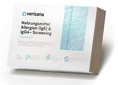 Verisana Nahrungsmittelallergie (IgE) Test & IgG4 Screening – Selbsttest bequem für zu Hause – Inkl. Laborbericht – Einfach und Schnell