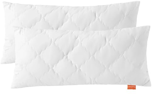 sleepling 2er Set Bambus Kopfkissen 40x80cm mit Viskose (Bambus-Zellstoff) | 100% Baumwolle, Kissen 40 x 80 cm, Bettkissen, Schlafkissen, OEKO-TEX, Made in EU, Waschbar bis 40 Grad