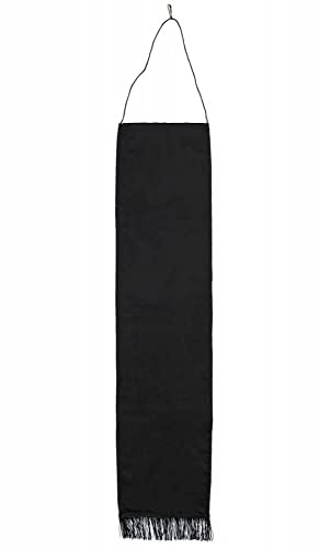 Deitert Trauerflor aus Baumwolltuch mit schwarzen Fransen | Länge: 60 cm, 70 cm, 80 cm oder 100 cm | Fahnenband für Fahnen und Standarten | 70 cm