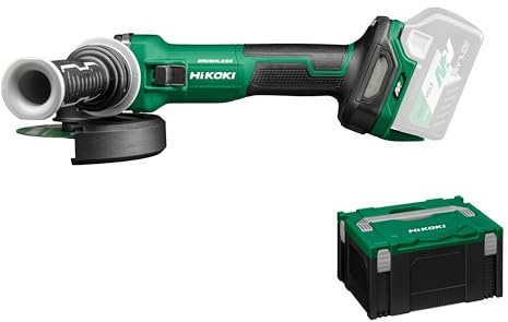 HiKOKI G3613DVEW2Z Akku Winkelschleifer, 125 mm Flex, 36V Brushless | Schleifer mit 1500W Power, AT Modus & Spindelarretierung im HSC III Koffer, ohne Akku & Ladegerät, ideal für 18650 Zellen
