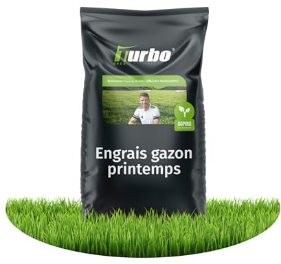 Turbogrün Rasendünger Frühjahr 5kg, gesunder Rasen verdrängt Moos, Ideal für Frühjahr und Sommer, geeignet für Streuwagen, staubarmes Granulat, Rasen dünger
