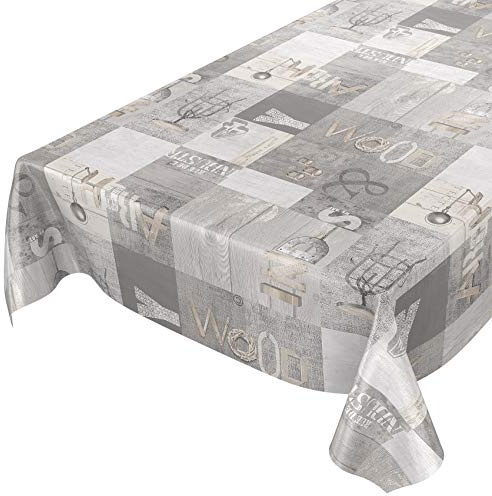 ANRO Wachstuchtischdecke Wachstuch Wachstischdecke Tischdecke abwaschbar Industry Modern Used Look Industrie 180x140cm