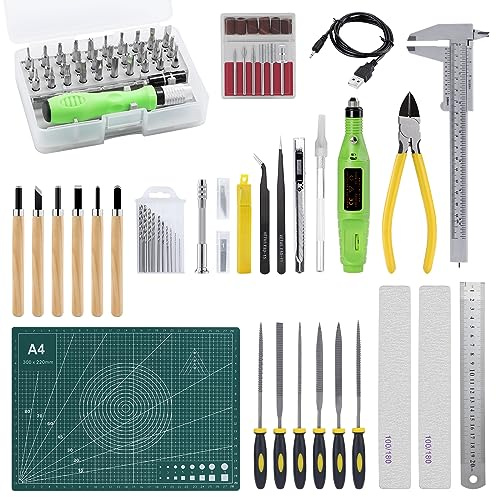 HSEAMALL 109 STÜCKE Modellbau Werkzeug Set,Gundam Modeler Grundwerkzeuge Hobby Werkzeug Sets Basic Tools Modellbausatz für Hobby Model Assemble Building